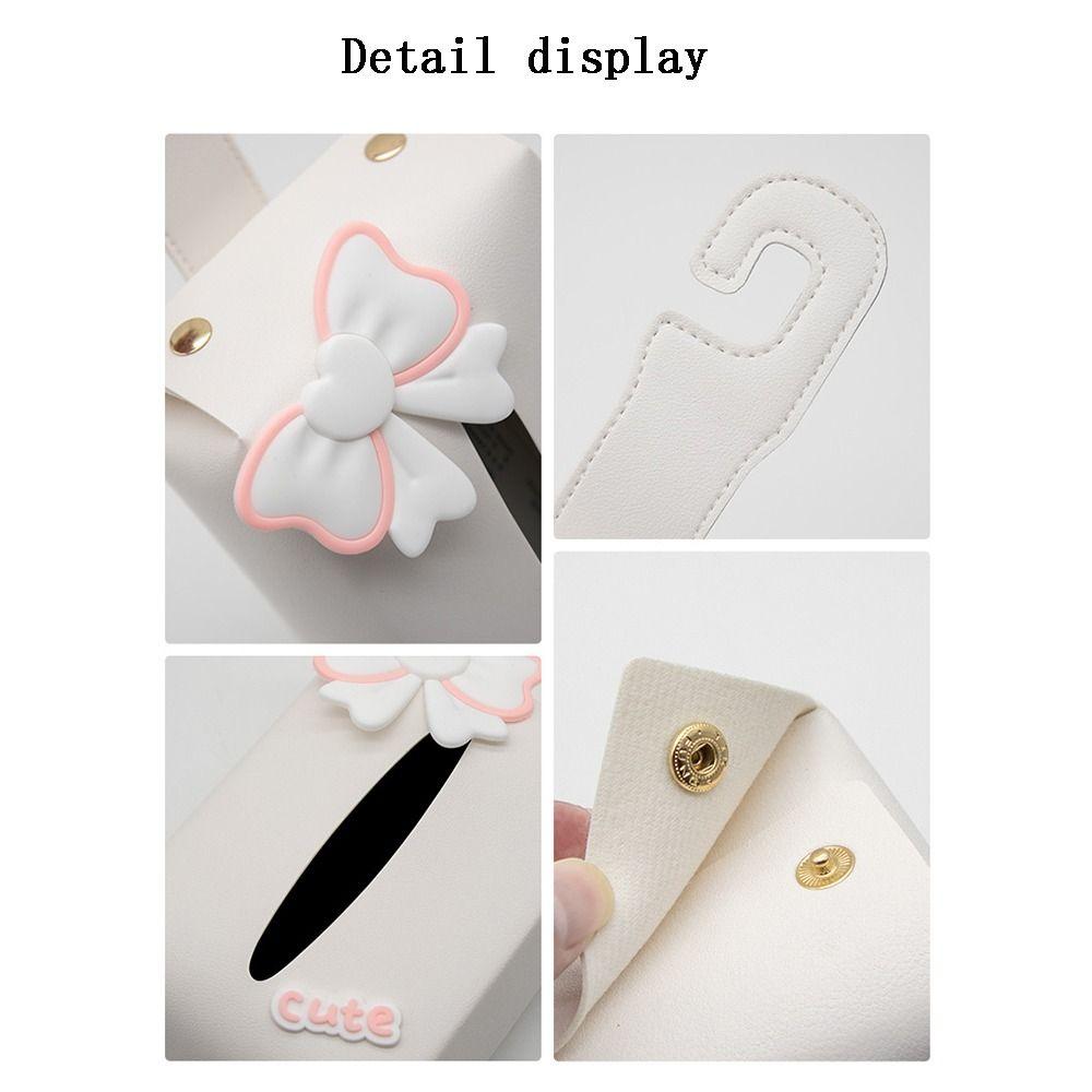 Advanced Sense Car Tissue Box PU Leather Tissue Hanging Bag  Car Interior Supplies
