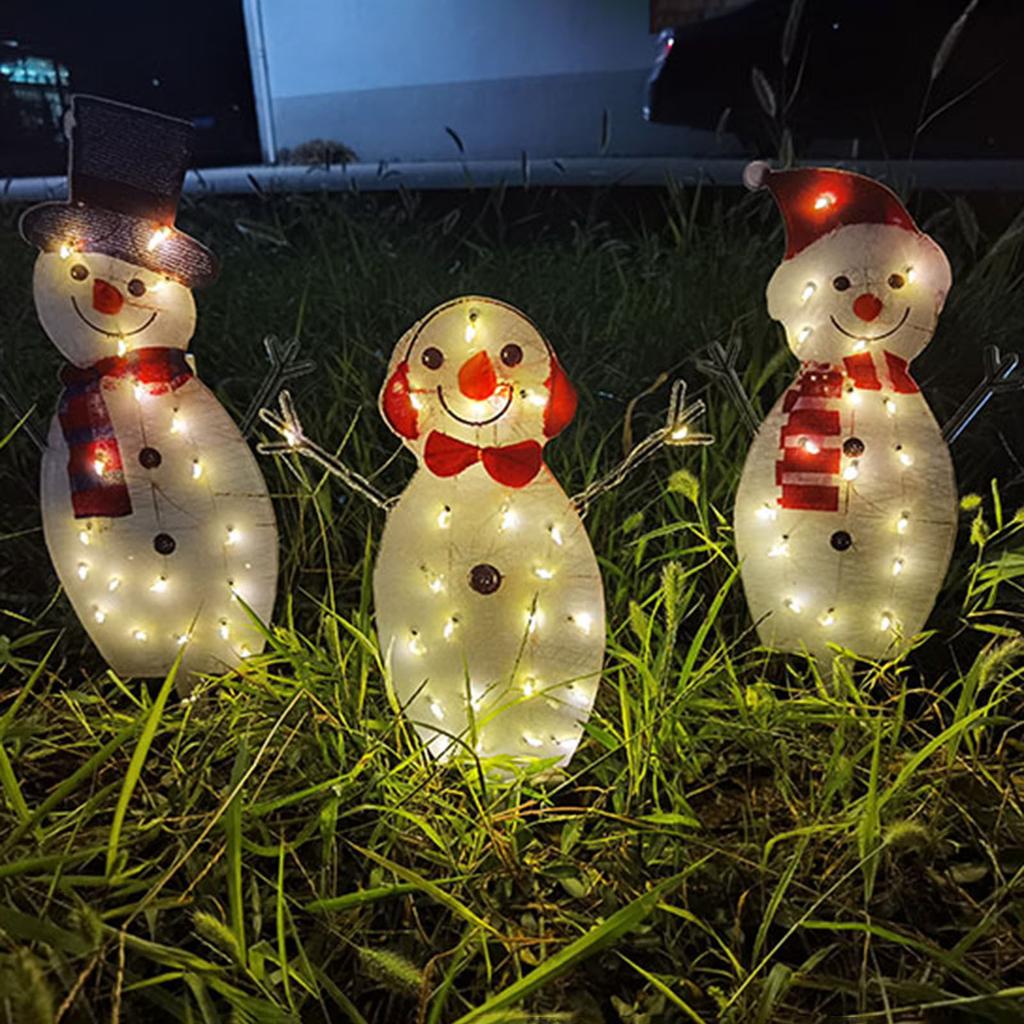 Christmas Scene Decorations Glowing Snowman Ornaments Christmas Outdoor Decoration