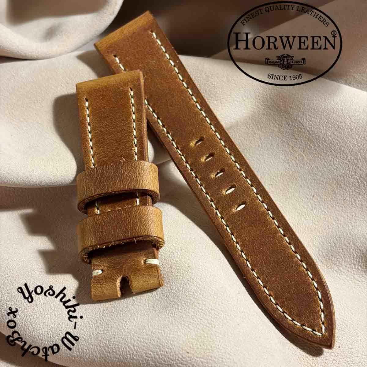 Used hor-279 HORWEEN Mystic / Cinnamon watch strap (lug 22mm - buckle width 20mm)