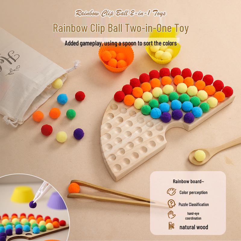 

Rainbow Beads Baby Toy: Color Sorting & Hand-Eye Coordination Trainer