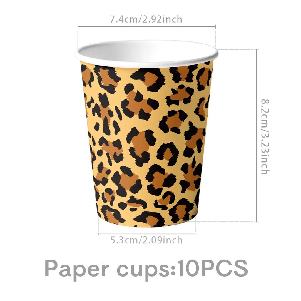 Rosa Leopard Geburtstagsparty Dekoration Tier Leopard Thema Geschirr Becher Teller Banner Ballons Geburtstagsparty Zubehör Geschenke