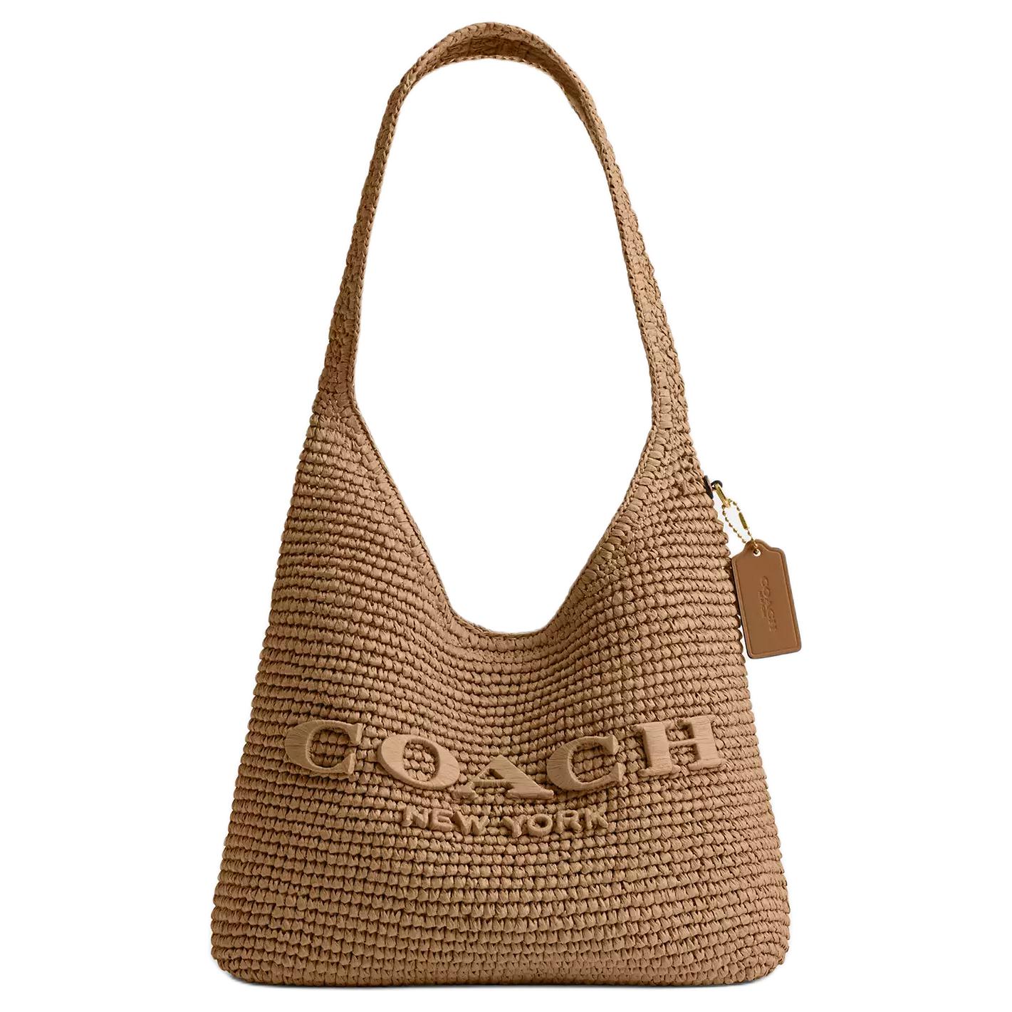 

Сумка через плече Coach Brooklyn 28 зі шкіри, на магнітній застібці, велика жіноча, солома CDU75-B4NA Basic Set (Bag+Dust Bag)