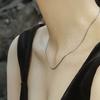 Fashion Classic Clavicle Chain Sterling Silver Jewelry S925 Silver Necklace 1MM Snake Chain with Chain 1MM Snake Bone Chain