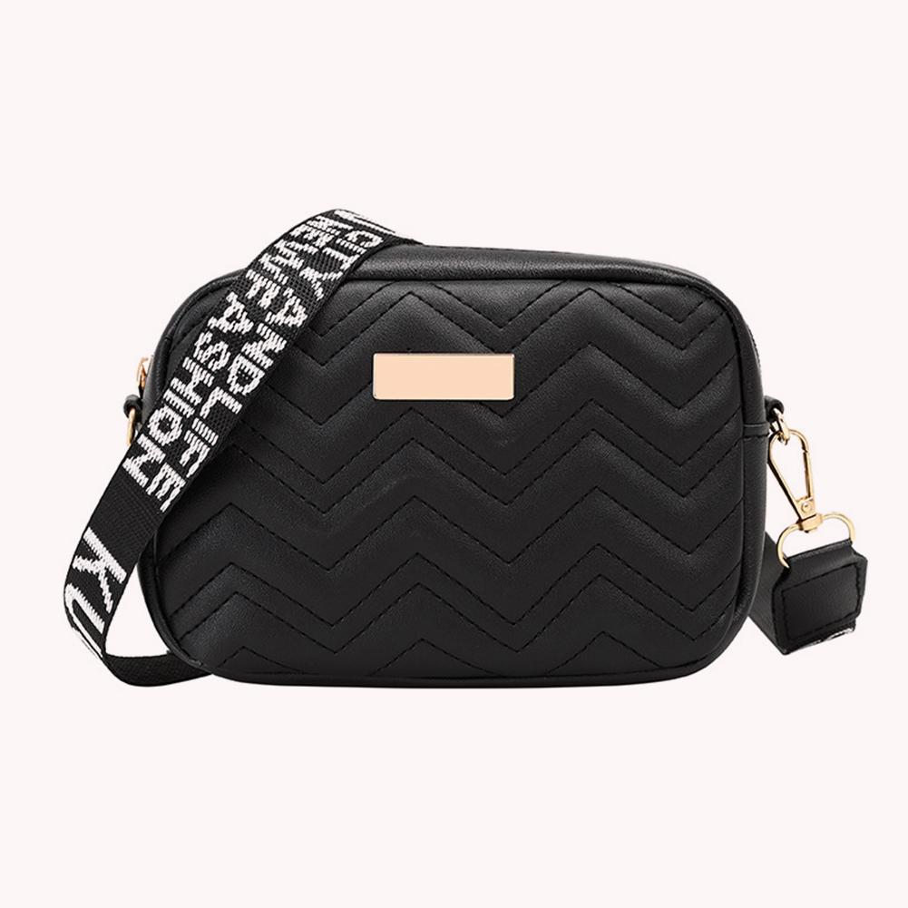 Fashion Women Shoulder Crossbody Bag Leather Casual Small Handbag (Black)