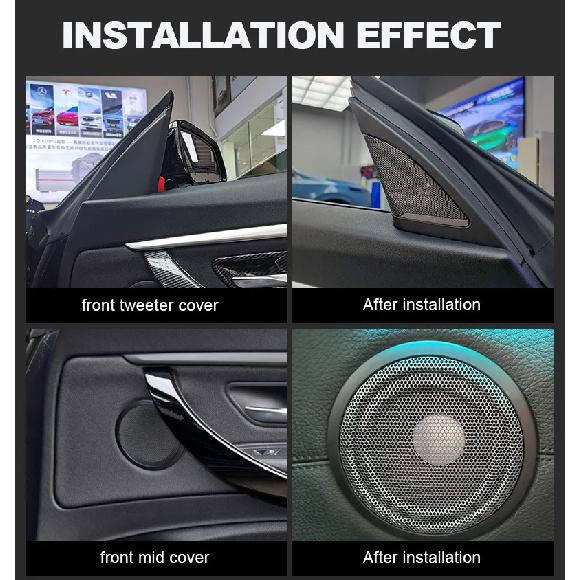 Car Tweeter Covers For Bmw F34 3GT 3 Series Speakers Audio Trumpet Head tTeble Speaker ABS Original Model Fit High Quality Horn