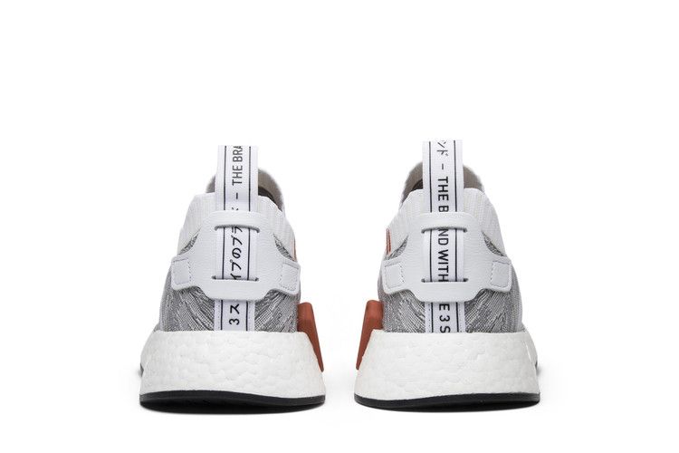 Men's Sneakers Adidas NMD R2 Primeknit White Black Footwear White/Core Black/Burnt Orange