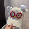 Korean Version of the New Parent-child Cartoon Bear Letter Soft Brim Cap Spring and Autumn Shopping Travel New Baseball Cap