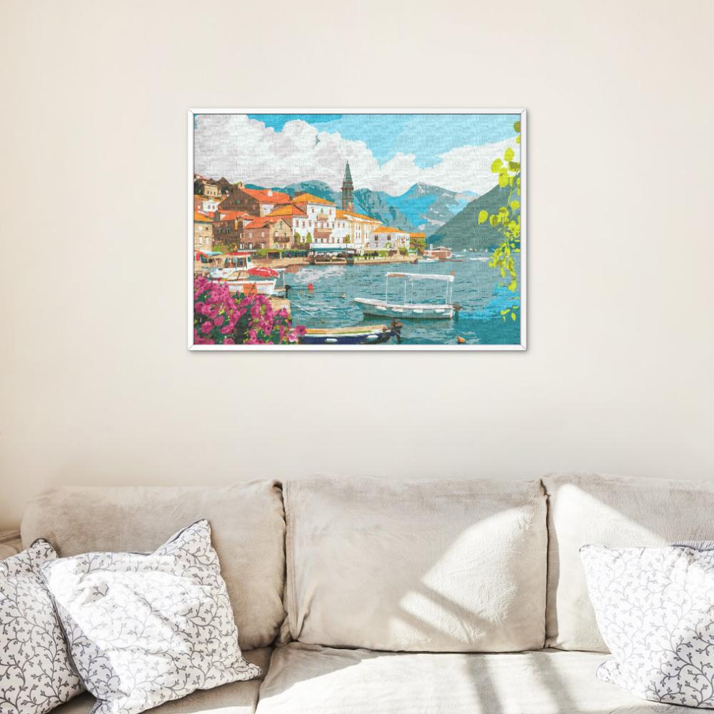 Malowanie Po Numerach Z Ramą Obrazy Do Malowania - Letni Krajobraz 50X40 Cm