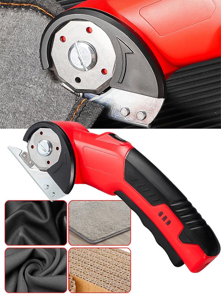 Cordless Electric Fabric Scissors With 5 Replacement Blade Cardboard Cutter Portable Home Tailor Electric Fabric Cutting Machine