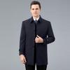 2025 New Down Jacket Men's Mid-length Lapels Thickened Business High-end Executive Trench Coat Men's Cotton Jacket