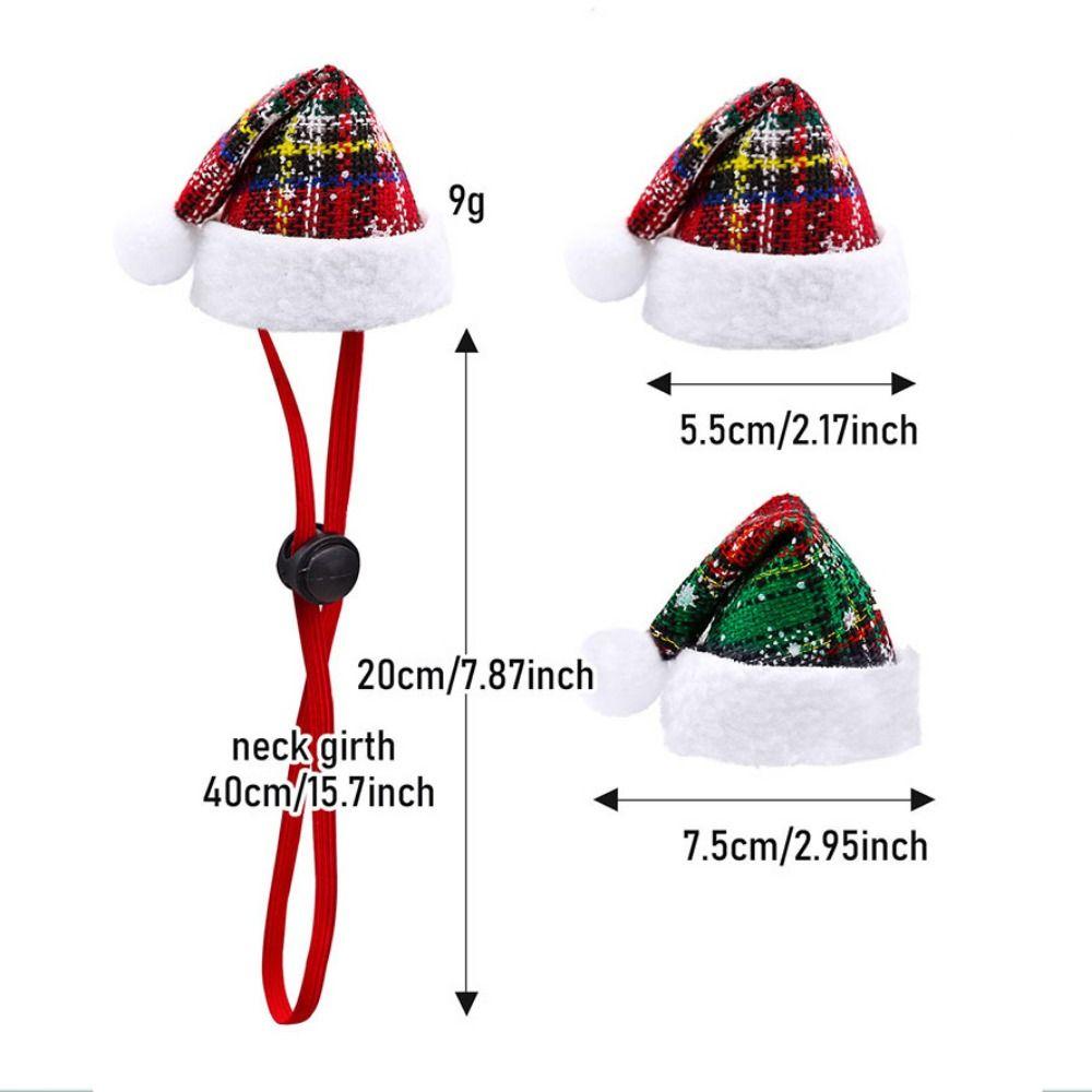 Decorative Xmas Cat Santa Hat Adjustable Puppy Christmas Hat Christmas Pet Hat  New Year