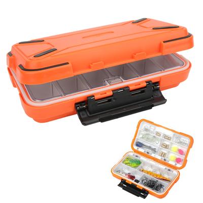 ABS Wasserdichte Angelgerätbox Köder Haken Aufbewahrungskoffer Organizer Behälter Zubehör C gelb