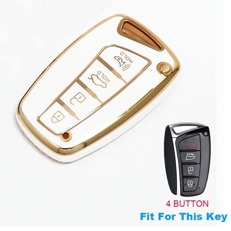 TPU Remote Key Case Cover Holder Fob For Hyundai Grandeur HG Sedan Genesis IX45 EQUUS Azera G80 Santa Fe 3DM Grand SantaFe 2018