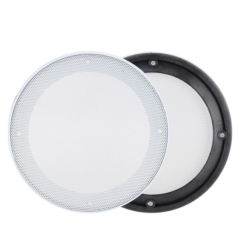 2PCS 5inch Mesh Protective Cover Sound Cover Speaker Loudspeaker Cover Decoration(White White)