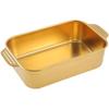 Korean 304 Stainless Steel Grilled Fish Pan, Rectangular Baking Tray with Double Ears for Serving Rice and Vegetables
