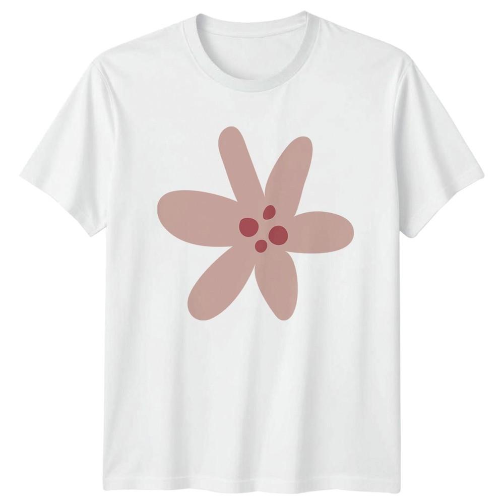 Pink Minimalist Flower Design TShirt Minimalist Flower Floral Birthday S