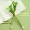 3Pcs Bells Equipped Cats Chew Toy Interactive Realistic Celery Shape Silvervine Enhances Felt Plaything For Indoor Pet
