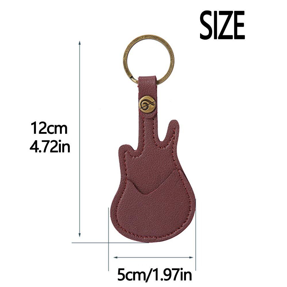 PU Leather Guitar Pick Keyring Guitar Shape Guitar Pick Sleeve Guitar Picks Case  Violin