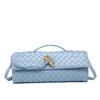 Handwoven Bag Soft Leather Lock Dinner Bag Medieval Baguette Bag Long Fashion