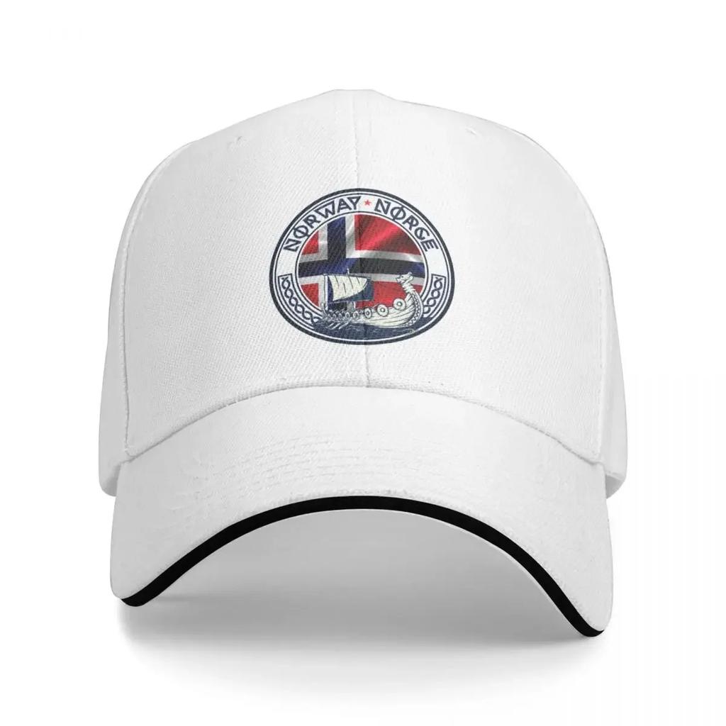 NORWAY NORGE Kongeriket Noreg, Norwegian Flag Sticker T-Shirt 01 Baseball Cap Foam Party Hat Male Women's