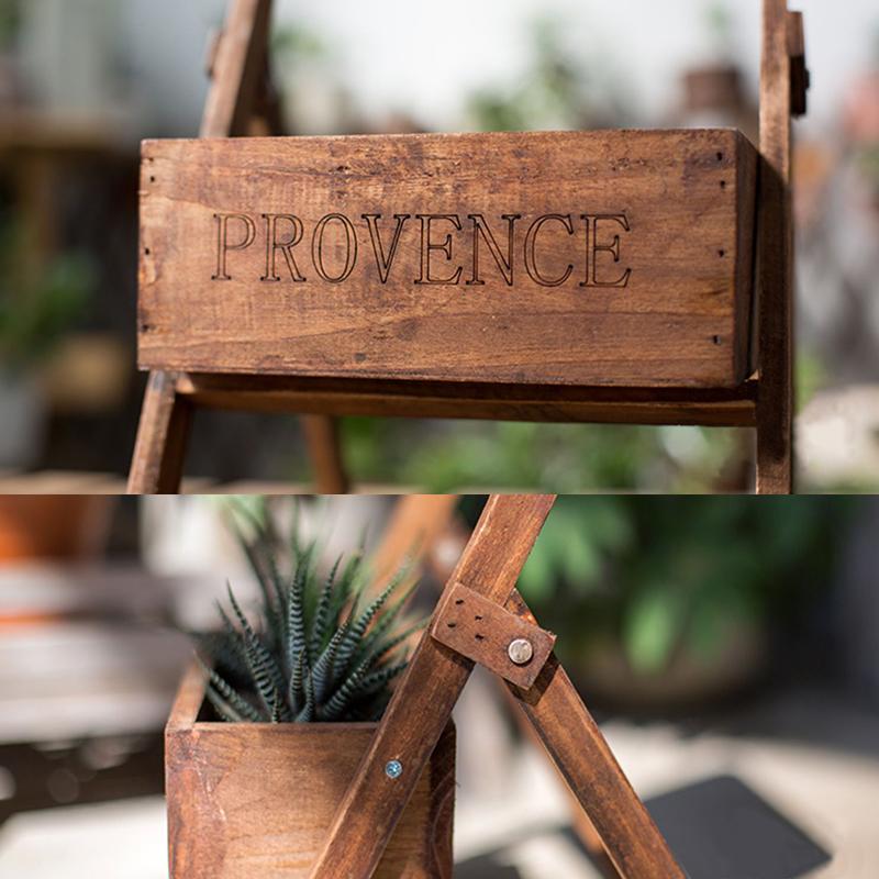 1set Wooden Flower Rack Creativity Plants Shelf Indoor Estantes Para Plantas Outdoor Flower Slot Balcony Decoration 23x24x35cm