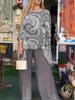 2024 Colorful Chiffon Casual Print Round Neck Two-Piece Summer Set