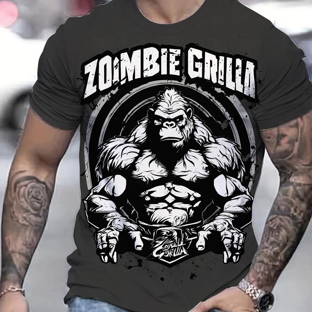 Men Summer Breathable Quick Drying Sports Tops Fashion Boxing Short Sleeve Tees