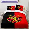 Sport Club Football Crest Printed Pattern Duvet Cover Set – includes 1 duvet cover and 2 matching pillowcases Bedroom decor Christmas gifts
