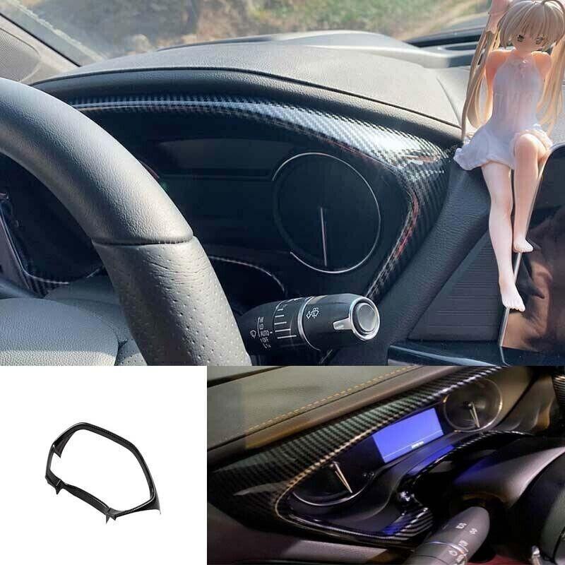For Cadillac CT4 2020-2023 Carbon Fiber Car Inner Dashboard Panel Trim Cover 1*