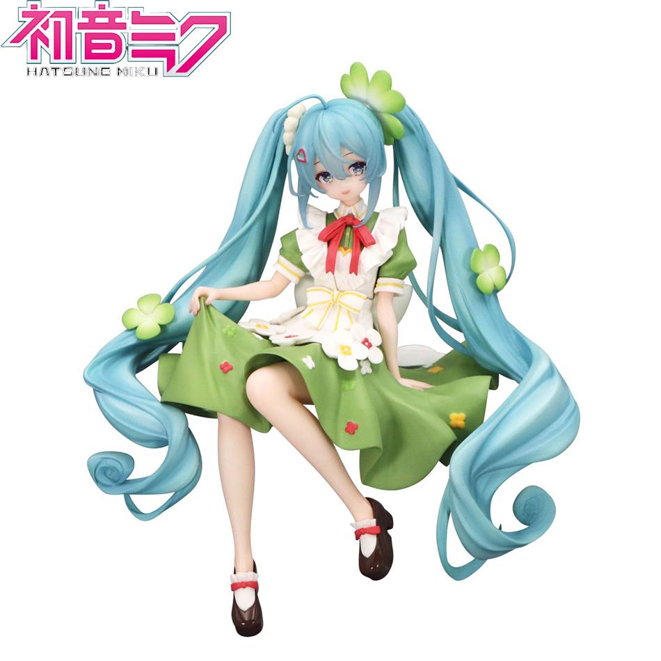 Hatsune Miku Flower Fairy Hatsune Figure MIKU Lucky Grass Fairy Model Anime Beautiful Girl Table Ornament Gift