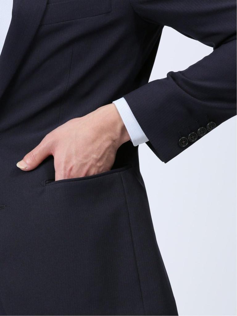 Stretches Horizontally and Slim Size A [TAKAQ] Comfortable, Stretchy, Washable, Vertically, Diagonally, Antibacterial, Anti-odor, Fit, Men's, Navy,