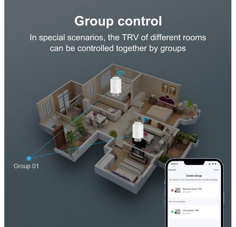 Tuya Zigbee Smart Thermostat Radiator Valve with App Control
