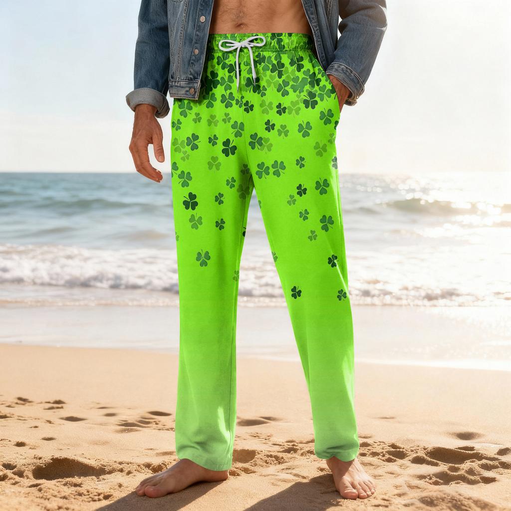 Men's Home Soft Pajama Pants Drawstring With Pockets Casual Sports Pants