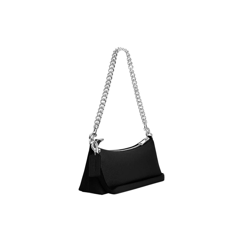 New COACH Pebbled Leather Shoulder Bag, Handbag, Shoulder Bag Women's Black CL407-SVDTV