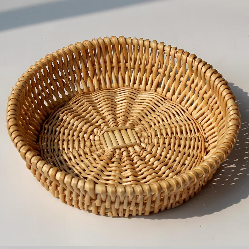 Handwoven Rattan & Willow Storage Basket