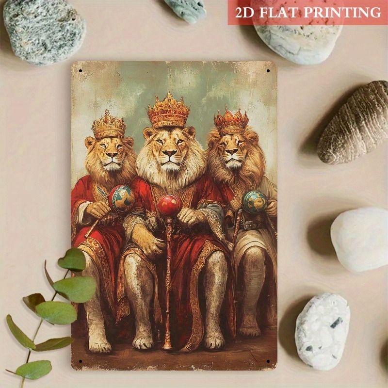 Retro Metal Animal Wall Art for Home Kitchen Farm Cafe Garden