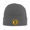 Bitcoin BTC Crypto Currency Knitted Bonnet Caps Winter Cozy Stretch Thick Outdoor Knit Cap Warm Skullies Beanies Cap