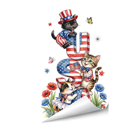 

Патриотичные наклейки на окно Флаг США Звезда Орел Наклейки на окно ПВХ Статические наклейки для Дня Независимости Дня Памяти 4 июля Дома Офиса Вечеринки A