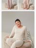 Women's Plus Size Double-Sided Flannel Underwear Set - Pure Cotton, Thick Round Neck Base Layer for Autumn and Winter