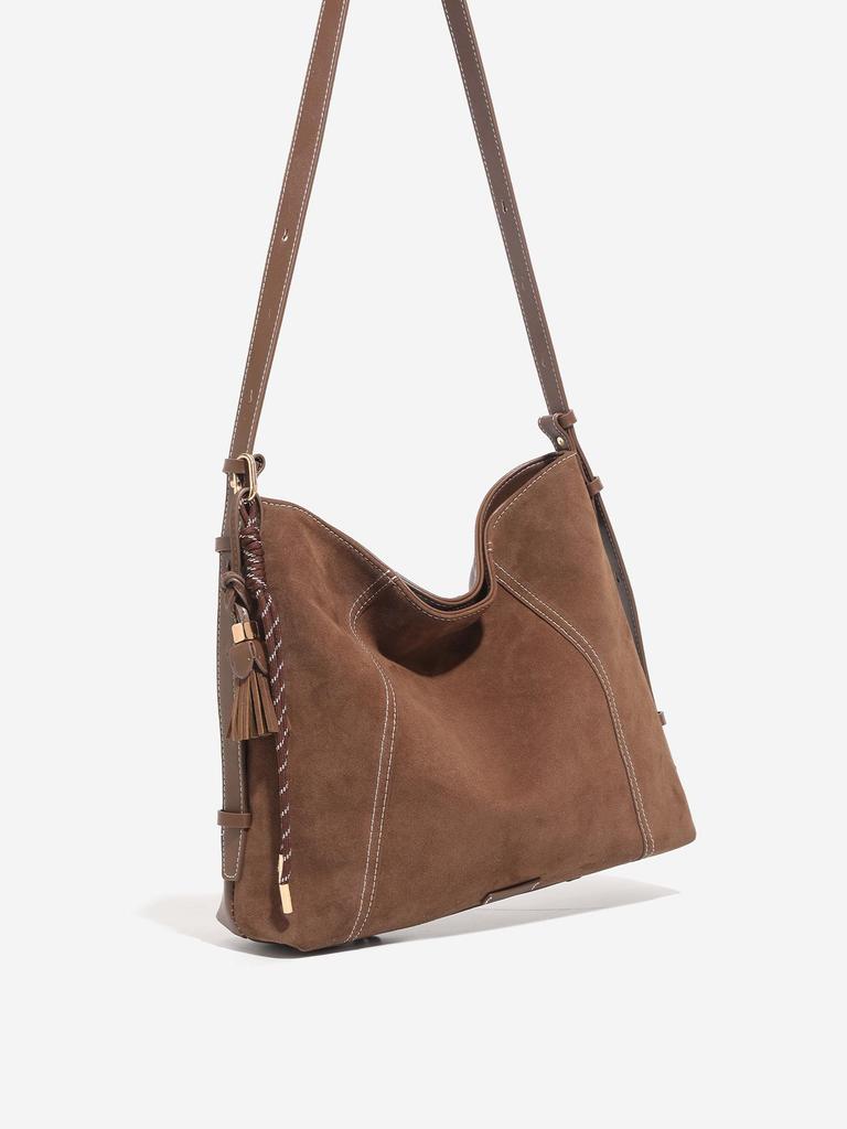 2025 Relaxed Retro Suede Hobo Tote - Large Capacity Crossbody Bag