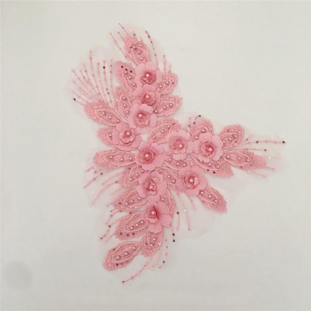 Elegant Sew on Patches Exquisite Clothing Applique Flower Embroidery Stickers  Clothes Sewing