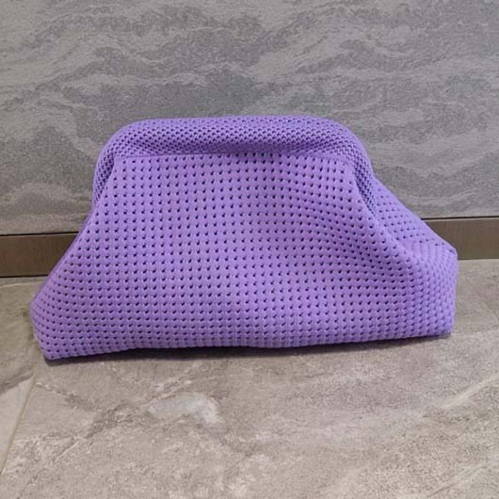 Polyester Sommer Strand Clutch Tasche Weiche Elastische Hohlgestrickte Tasche Große Kapazität Atmungsaktive Knödel Clutch für Damen