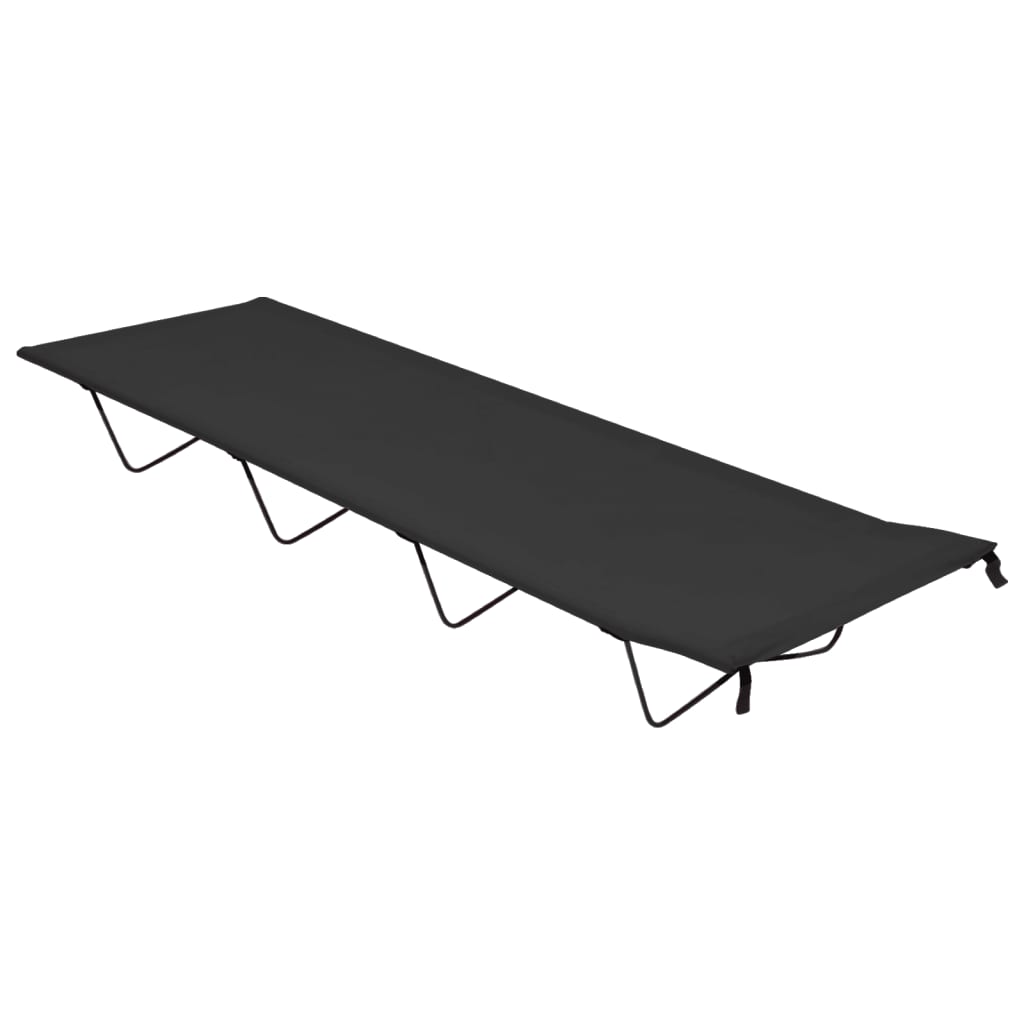 Camping Bed 180 X 60 X 19 Cm Oxford Fabric and Steel Black