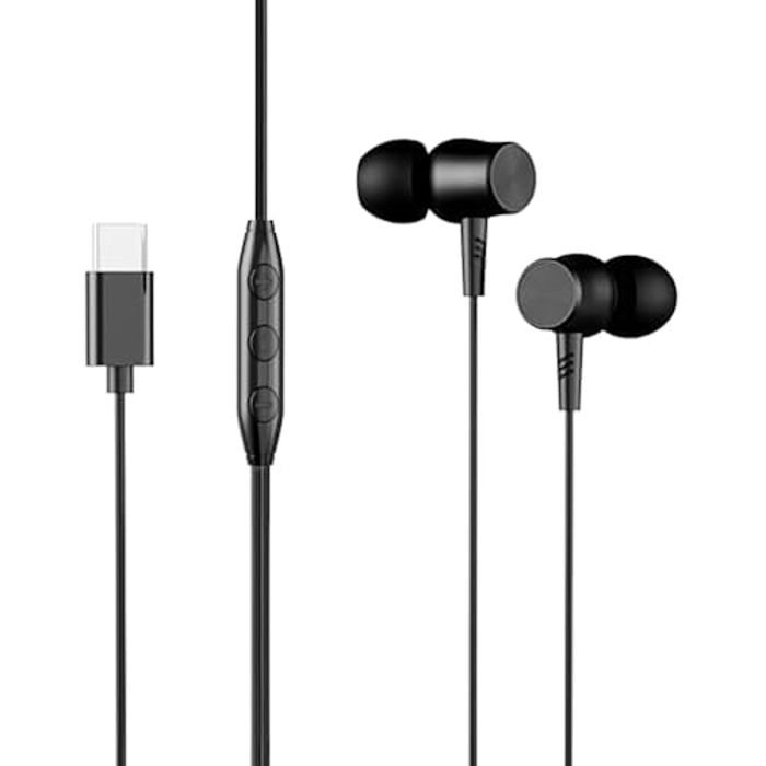 Écouteurs - PHONEKIT CONTACT - Modèle USB-C - Intra-auriculaires - 120 cm - Compatible Android/iPhone 15