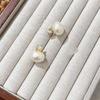 Light Luxury Zircon Stud Sweet Crystal Drop Earrings Simple Pearl Studs  Women