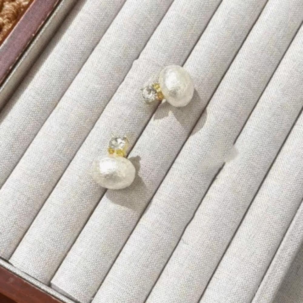 Light Luxury Zircon Stud Sweet Crystal Drop Earrings Simple Pearl Studs  Women