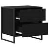 Nightstand Black Oak Effect 50 x 39.5 x 50 cm Engineered Wood