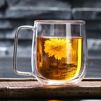 Double Wall Glass Coffee Mug Tea Cup Insulated Double Glass Mug with Handle Cup for Coffee Latte Milk Tea Office Mug Drinkware