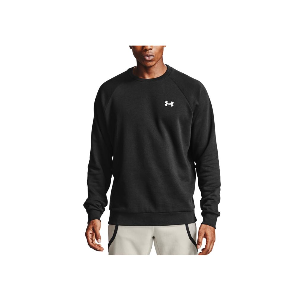 Under Armour Rival Cotton Crewneck Sweatshirt Men Tops Black 1357104-001