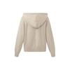 Li Ning Solid Color Loose Fit Hooded Pullover Long Sleeve Knit Sweater Women Sweater Light-Milk-Brown AMBT050-1